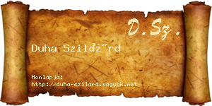 Duha Szilárd névjegykártya